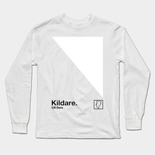 County Kildare / Original Retro Style Minimalist Poster Design Long Sleeve T-Shirt